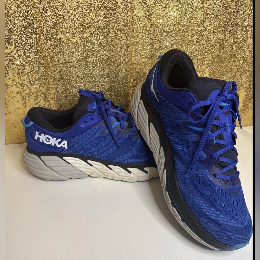 Hoka Gaviota 4 Men’s Running Shoes size 12 2E Blue Graphite Color